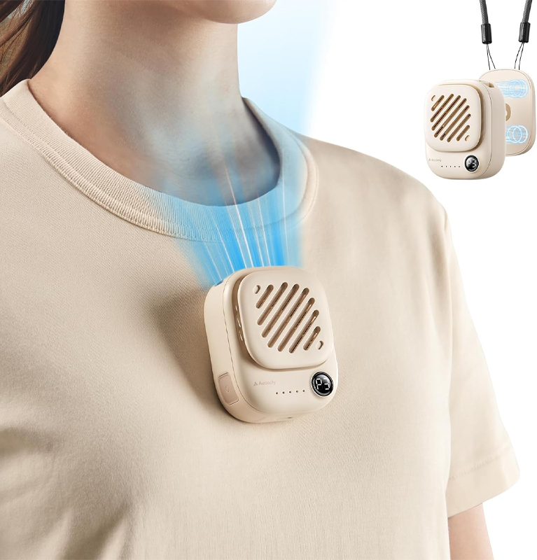 Aecooly Click 01 Mini Portable Neck Fan provides hands-free cooling for everyday comfort.
