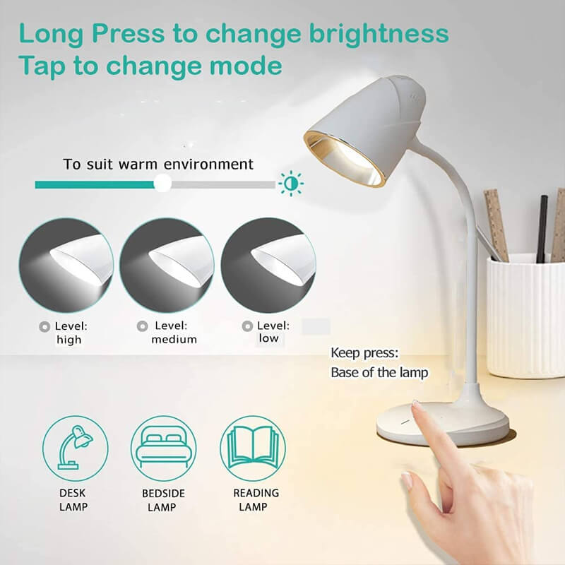 Weidasi WD-6046 Rechargeable Table Lamp – Eye-Caring Study Lamp with Touch Control