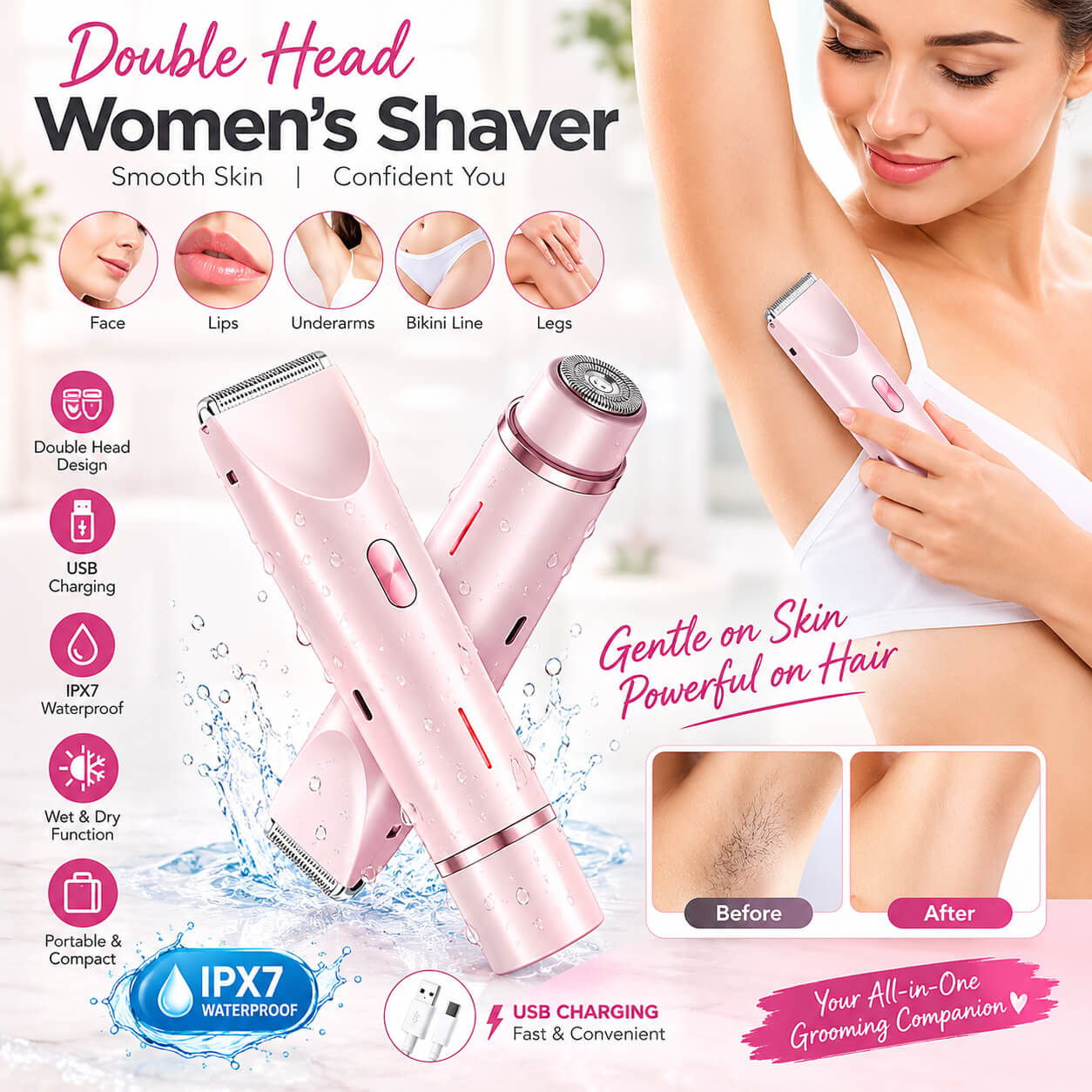 Double Head Women’s Shaver