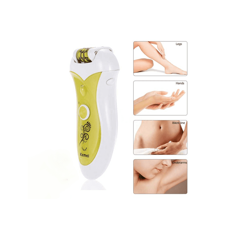 Kemei KM-1901 lady epilator with shaving head 2 in 1 electric shaver
